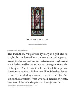 Quote card 1: Irenaeus of Lyon